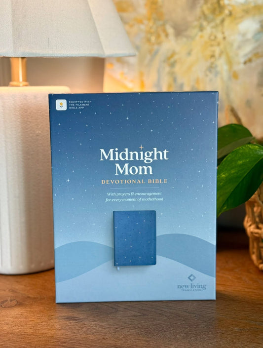 Midnight Mom Devotional Bible - Starlit Navy LeatherLike