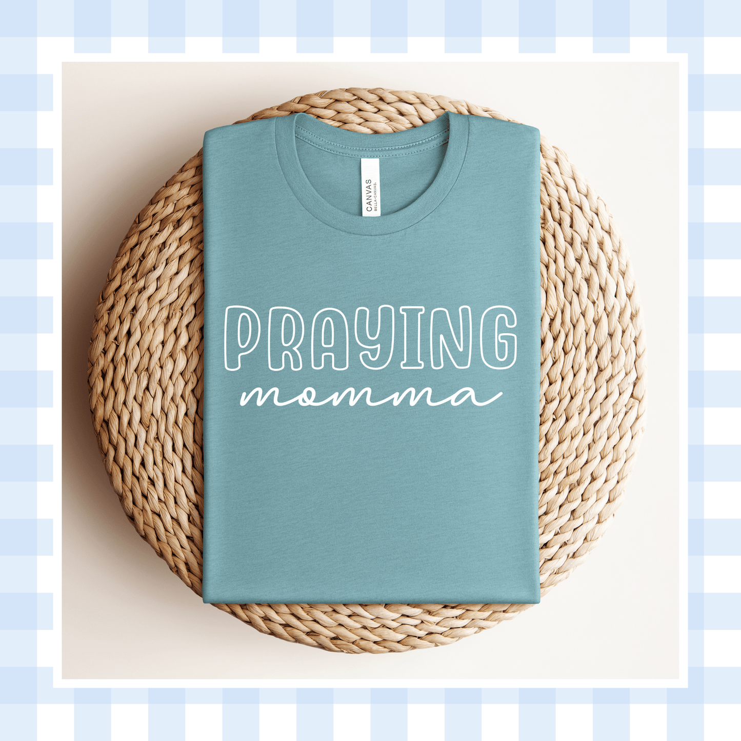 PRE-ORDER | Heather Lagoon Blue OUTLINE Praying Momma 2026