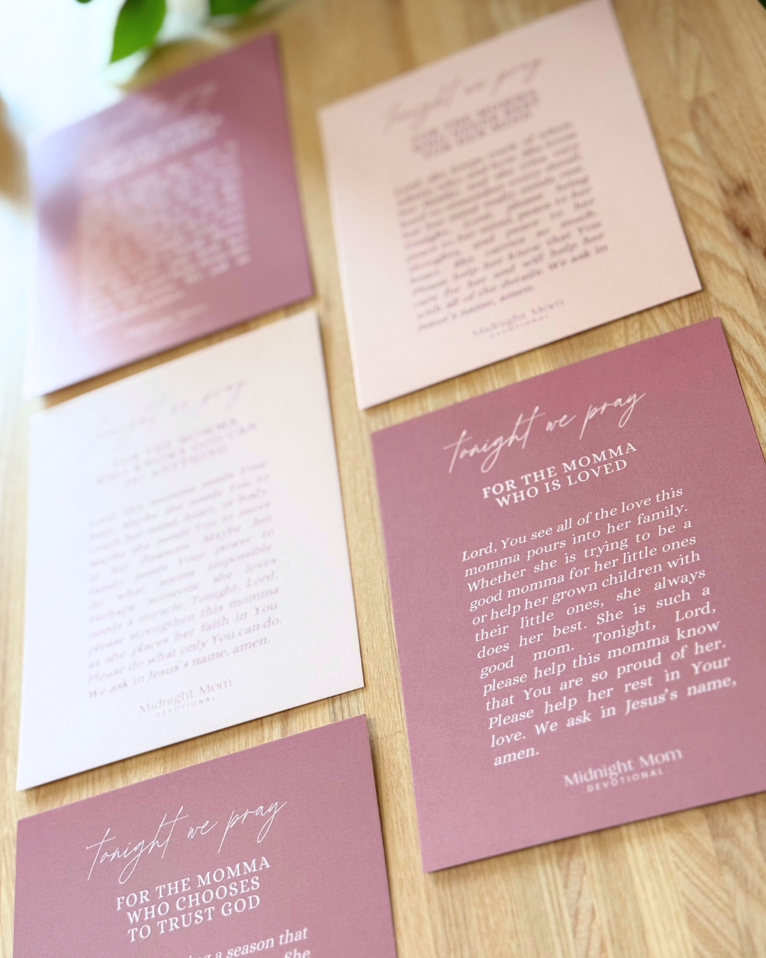 Peace & Encouragement Pack - 5 Prayer Cards