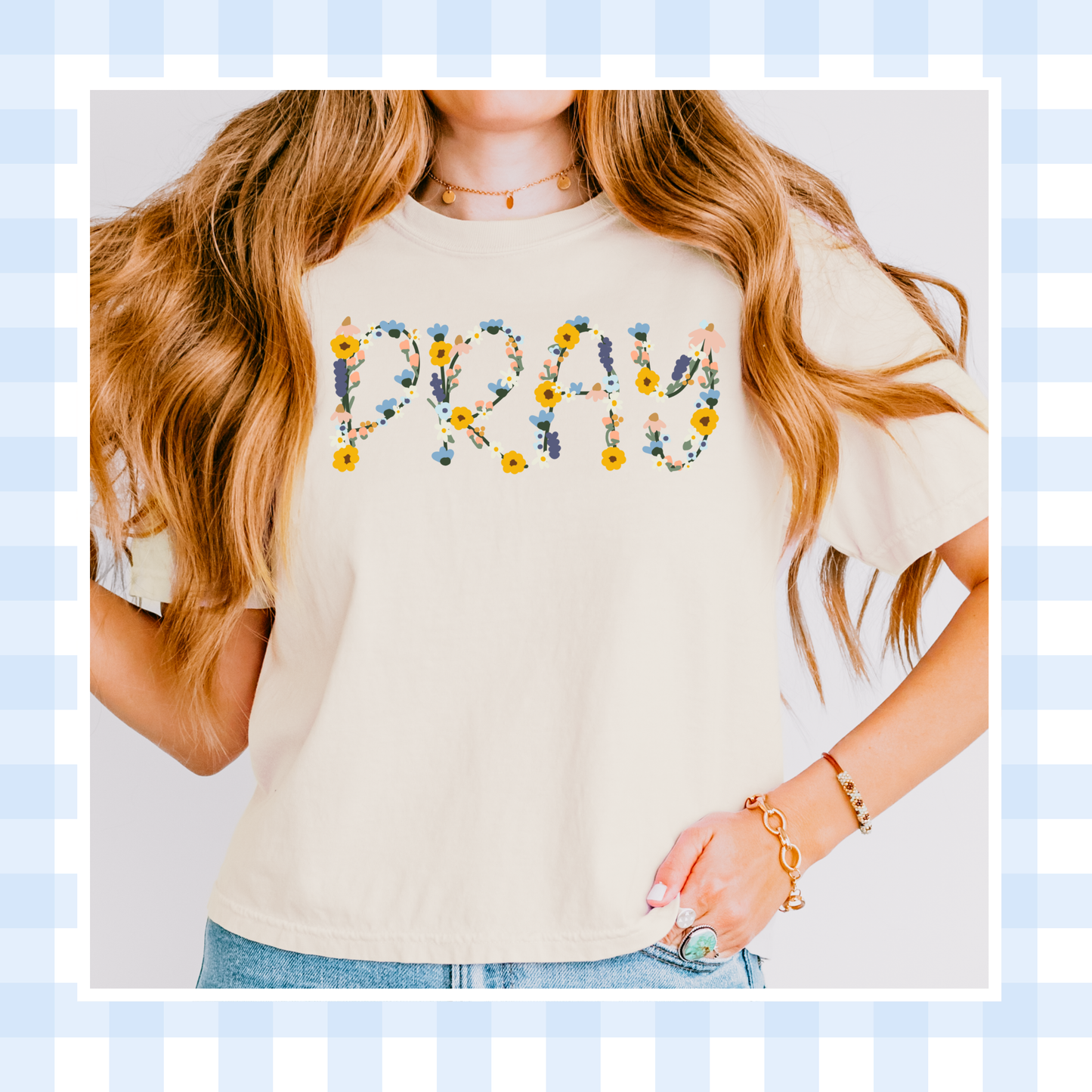 PRE-ORDER | BOXY FLORAL PRAY SHIRT
