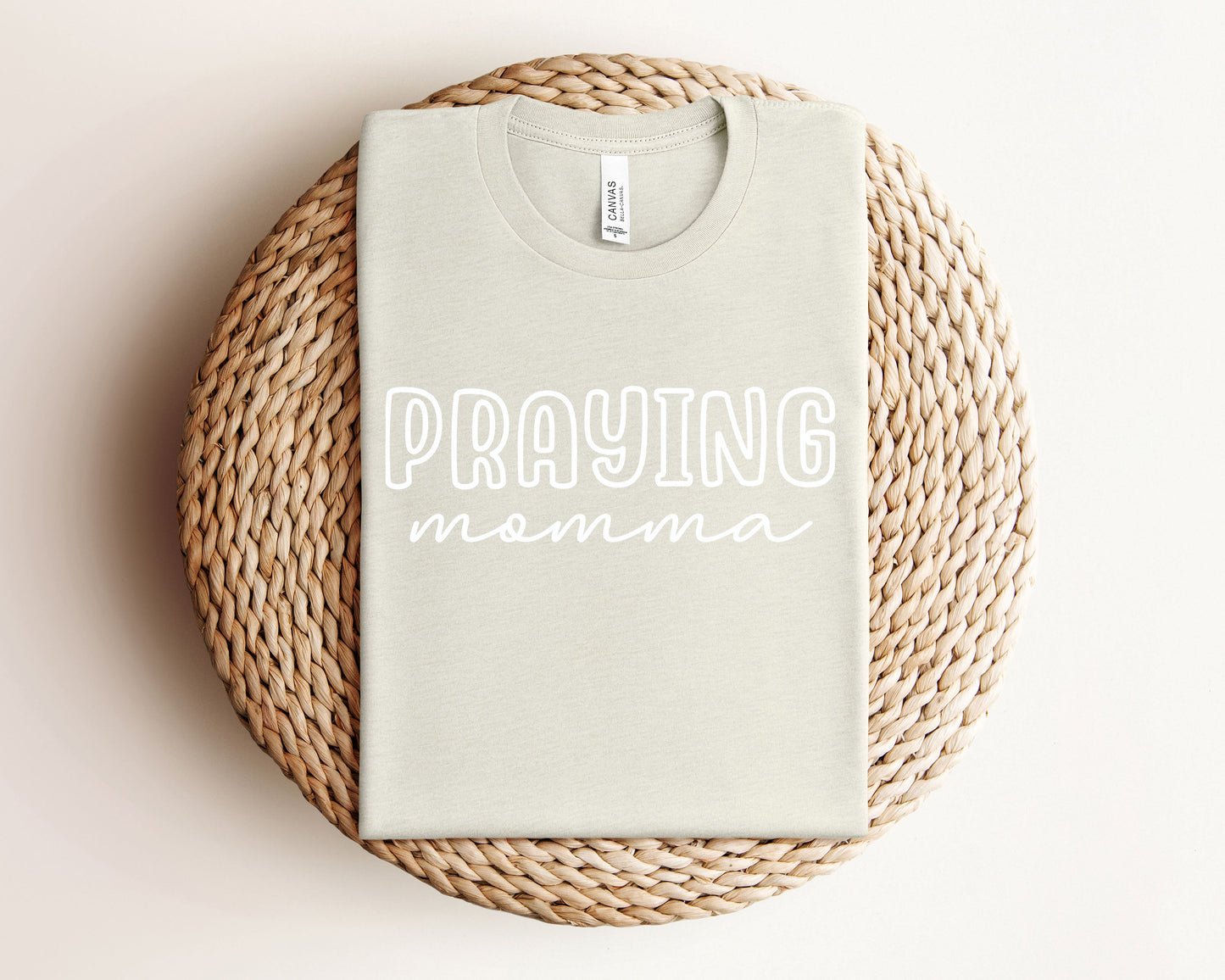 PRE-ORDER | Cream OUTLINE Praying Momma