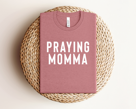 FINAL SALE - Praying Momma Favorite Tee - Heather Mauve