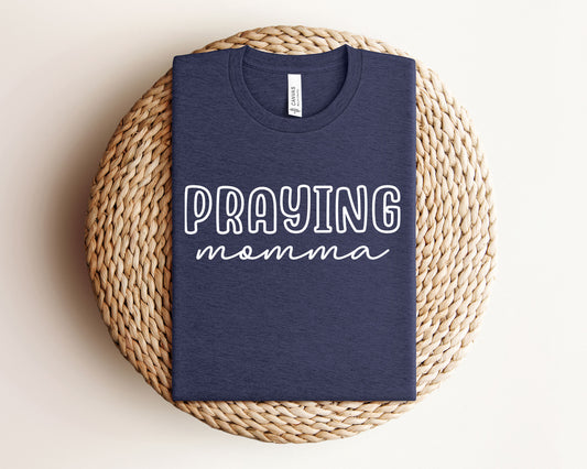 Heather Navy OUTLINE Praying Momma | Pre-Order
