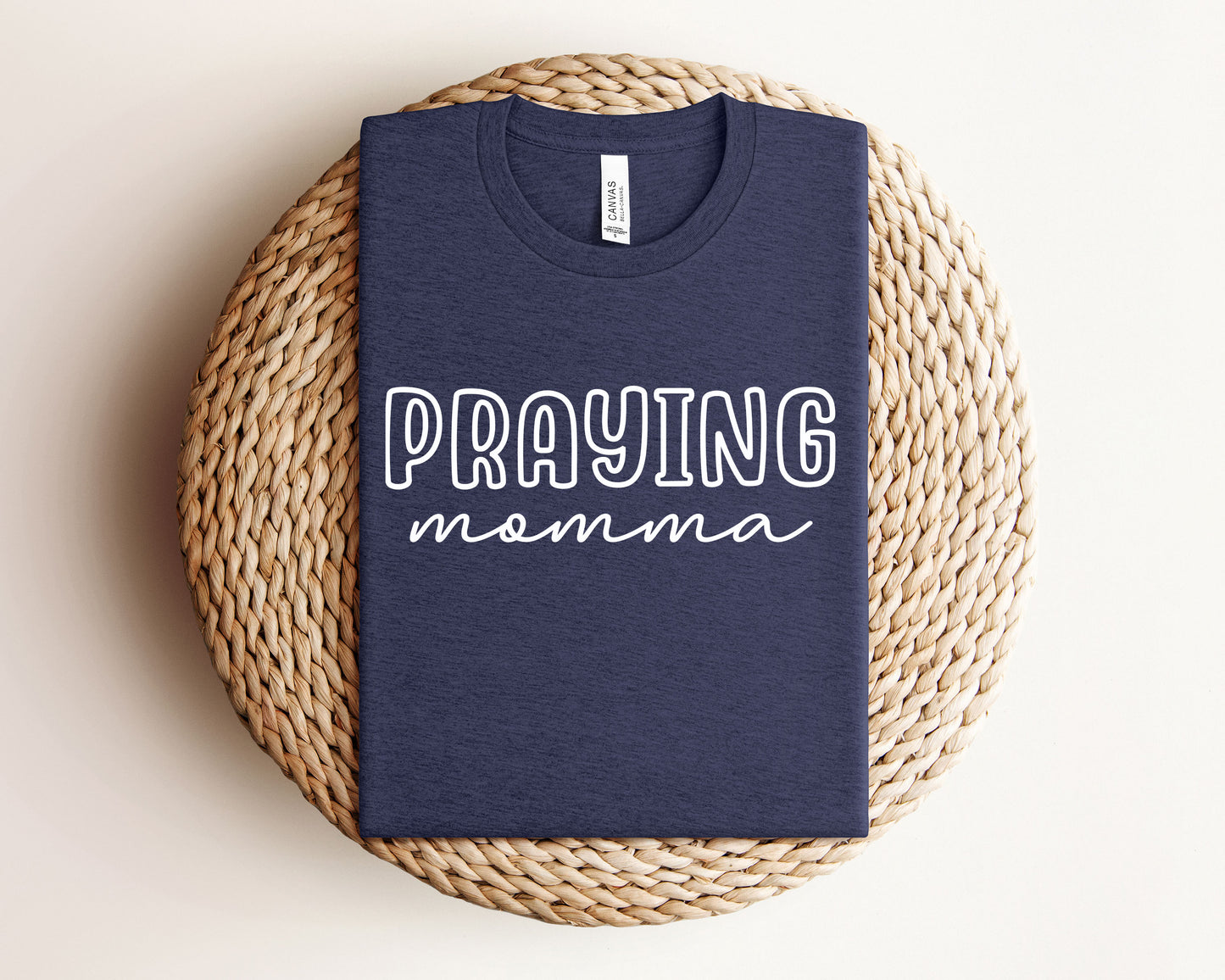 PRE-ORDER | Heather Navy OUTLINE Praying Momma