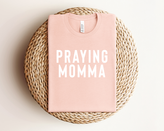 FINAL SALE - Praying Momma Favorite Tee - Heather Peach
