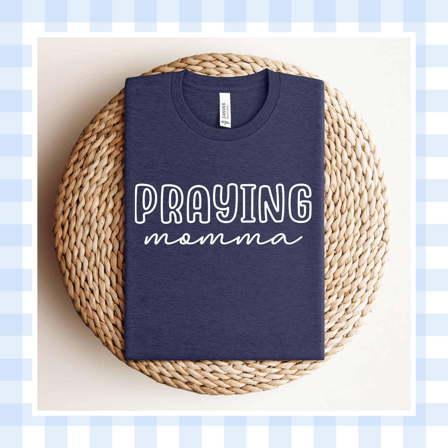 PRE-ORDER | Heather Navy OUTLINE Praying Momma 2026