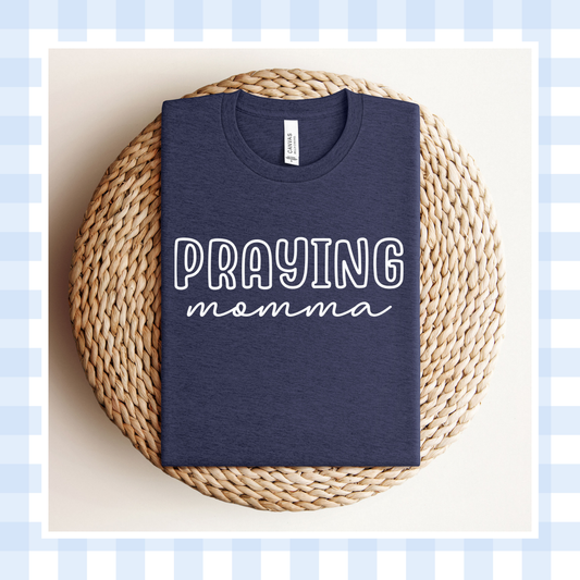 PRE-ORDER | Heather Navy OUTLINE Praying Momma 2026